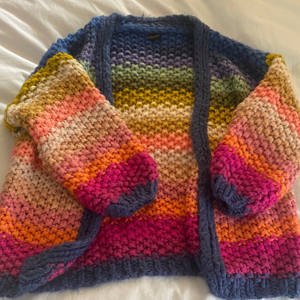 SAACHI Multicolor Knit Women's Cardigan